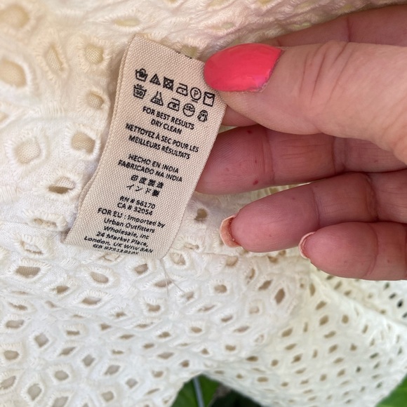 Free People Circle Sleeve Eyelet Jacket, Ivory, M - Picture 10 of 11